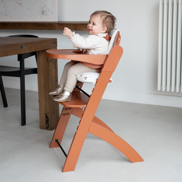 Trona para niño en madera natural y asiento de